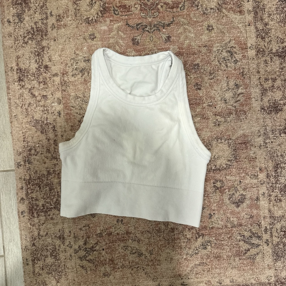 ALO Yoga White Crop Top